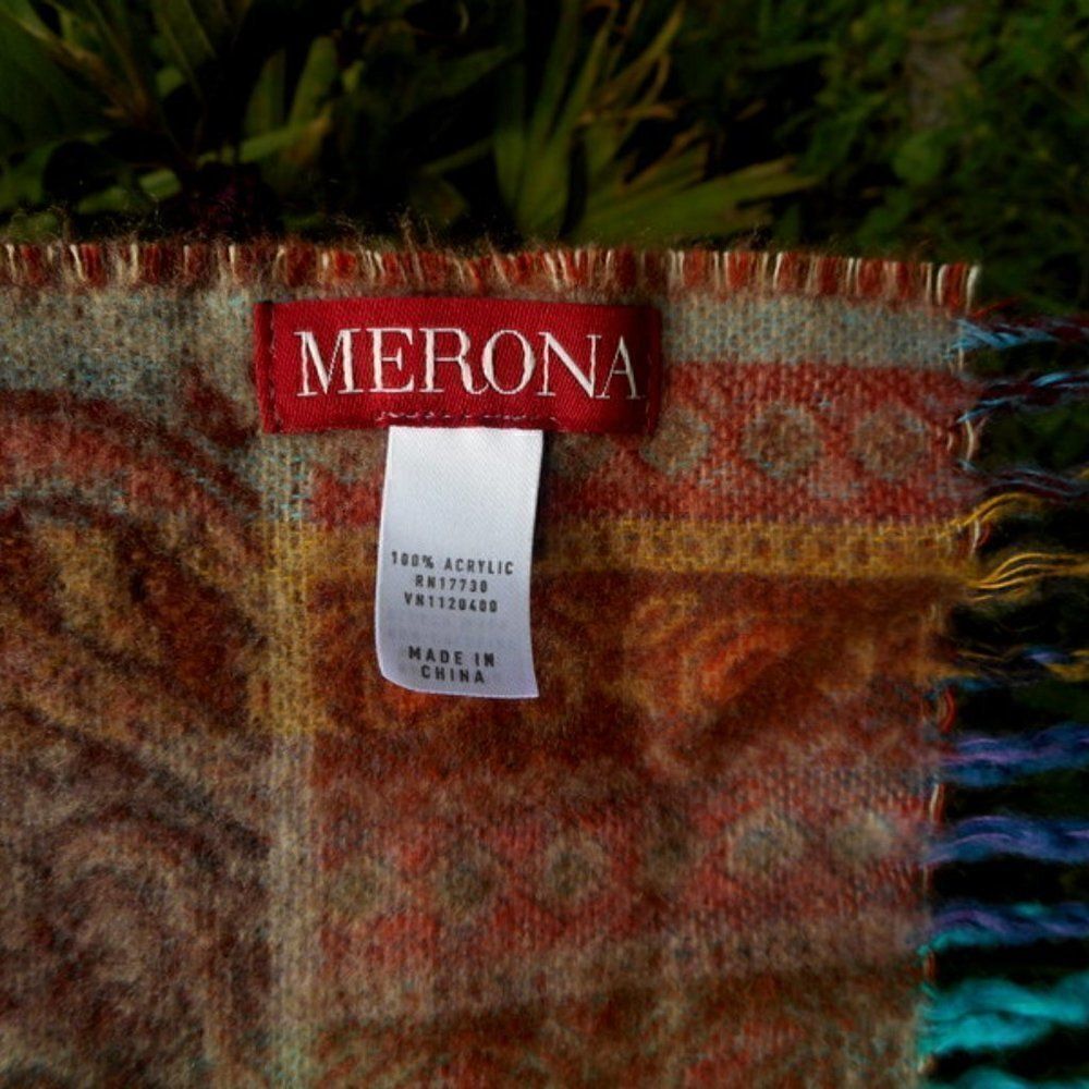Merona Multi-Colored 100% Acrylic Scarf - Picture 6 of 11